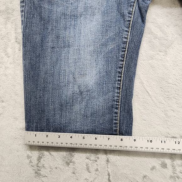 Mossimo Supply Co Shorts Womens 13 Juniors Blue Low Rise Bermuda Fit 6 Stretch - Picture 9 of 10